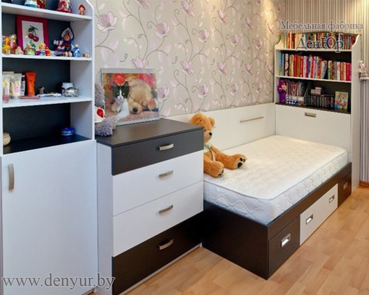 Набор мебели в детскую с двумя кроватями